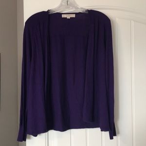 LOFT purple cardigan